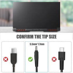Acer 19.5V 16.92A Charger / Power Adapter with 5.5x1.7mm Tip
