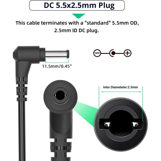 Acer 19V 4.74A Charger / Power Adapter with 5.5x2.5mm Tip