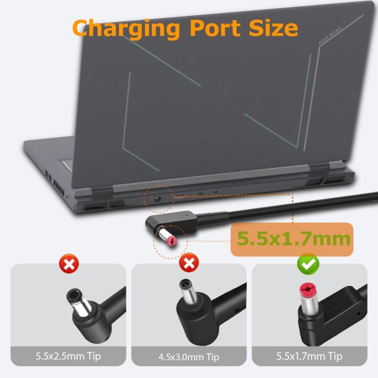 Acer 19.5V 9.23A Charger / Power Adapter with 5.5x1.7mm Tip