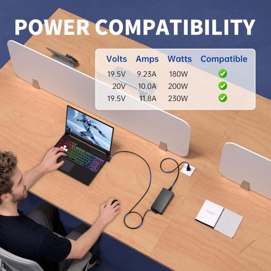 Asus 19.5V 11.8A Charger / Power Adapter with 6.0x3.7mm Tip