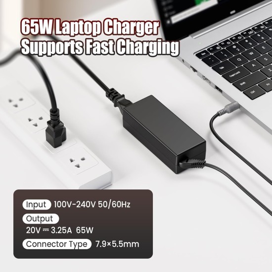 Lenovo 20V 3.25A Charger / Power Adapter with 7.9x5.5 mm Tip
