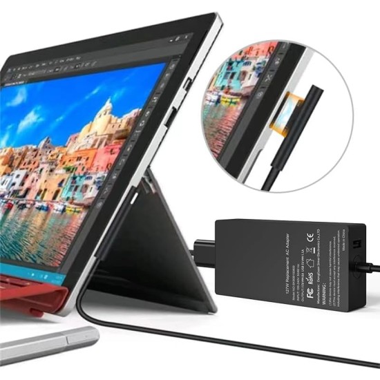 Microsoft Surface 15V 8A Charger / Power Adapter with Magnetic Tip